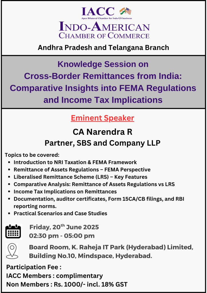 Knowledge Session on “Cross-Border Remittances from India: Comparative Insights into FEMA Regulations and Income Tax Implications”
